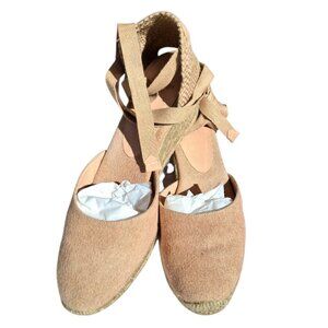 NIB Castañer Carina Toasted Wedge Espadrille Sandals Sz 40/9.5